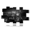 photo hong kong city in a black and white painting - version: 20 pannelli 244x151cm