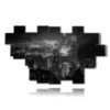 photo hong kong city in a black and white painting - version: 20 pannelli 253x148cm