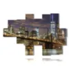 tableaux modernes new york approche du soir - version: 16 pannelli 221x149cm