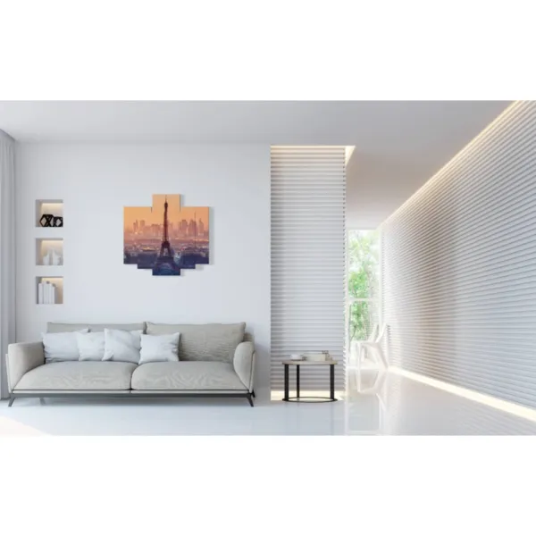 Eiffel Tower paintings at sunset