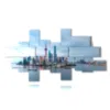 tableau de photos d horizon de shanghai - version: 16 pannelli 281x149cm