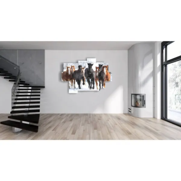 Stempel Pferde Winterlandschaft