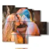 painting with modern posters of lovers - version: 5 pannelli 104x90cm