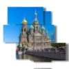 tableau avec photos saint petersbourg russie - version: 5 pannelli 104x92cm
