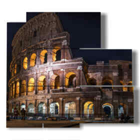 quadri Roma antica foto del Colosseo di notte