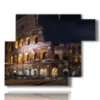 tableaux rome antique photo du colisee de nuit - version: 6 pannelli 122x96cm