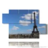 cuadros modernos paris y la torre eiffel - version: 5 pannelli 128x85cm
