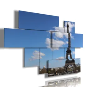 quadri moderni parigi e la torre eiffel