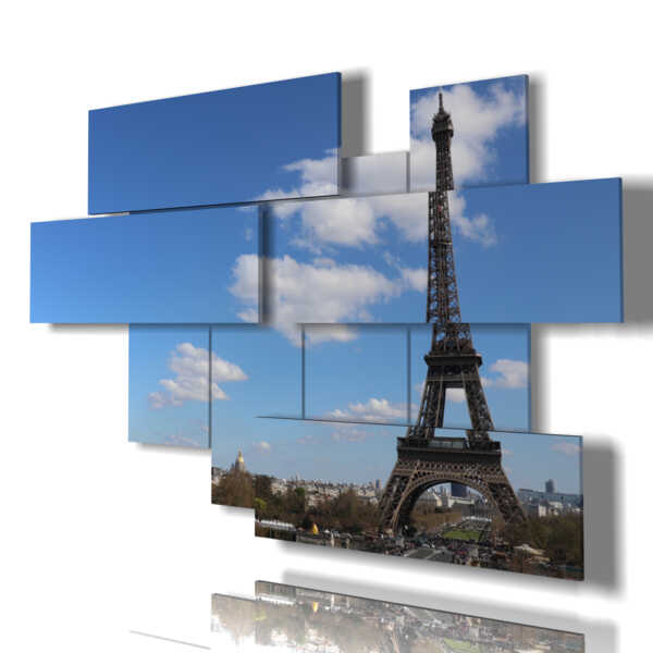 quadri moderni Parigi e la Torre Eiffel