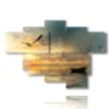 quadro mare barca e gabbiano al tramonto - version: 6 pannelli 136x94cm