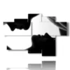 painting with sensual black and white photos - version: 6 pannelli 136x91cm