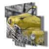quadri con auto vintage yellow