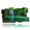 quadri con cascate in un tuffo di verde - version: 11 pannelli 184x104cm