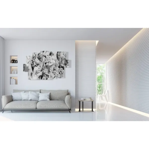 Minimalist black and white paintings
