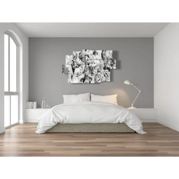 Black and white abstract paintings