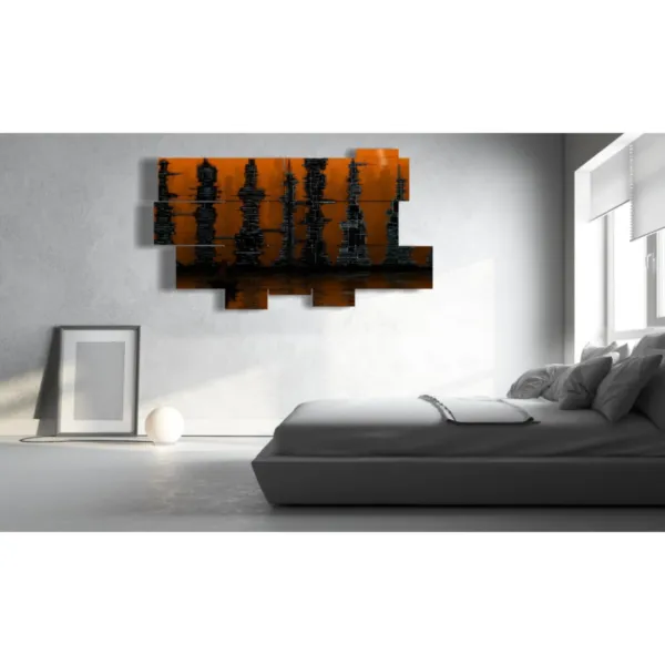 brown abstract decorations