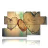 moderne bilder mit holzherzen - version: 7 pannelli 157x90cm
