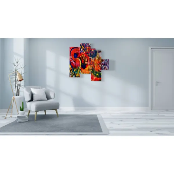 Modern paintings with blue