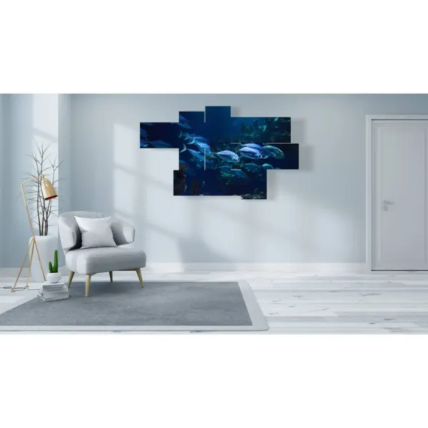 Gemälde mit Fischen auf Leinwand