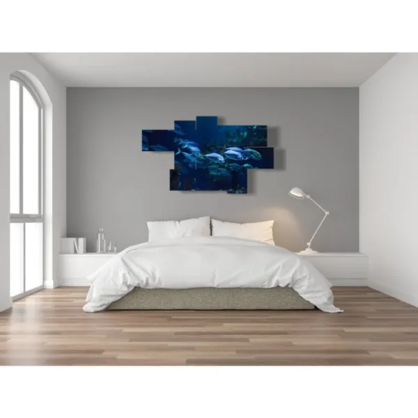 Impresiones con peces azules