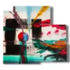 colorful paintings with paint effect - version: 5 pannelli 102x93cm