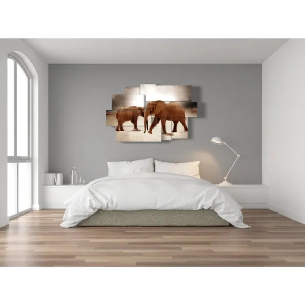 Paintings of brown elephants