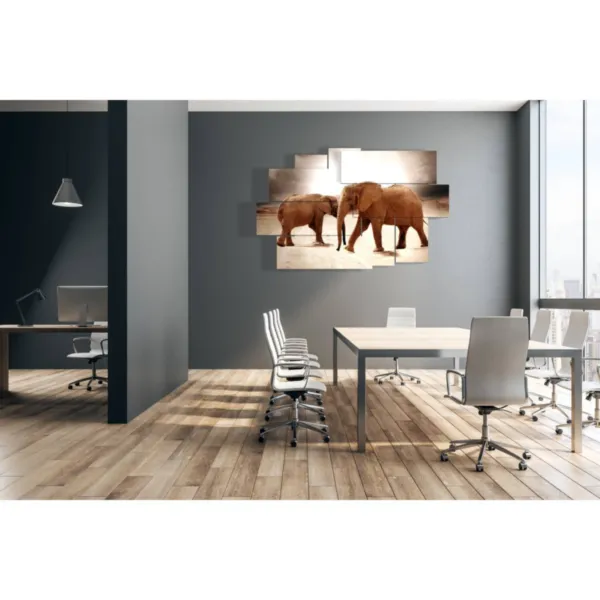 Paintings with brown elephants