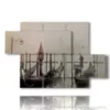 cuadros de venecia gondolas y niebla - version: 5 pannelli 128x85cm