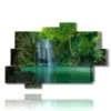 bilder mit wasserfaellen im gruenen - version: 10 pannelli 173x114cm