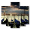 quadri con venezia dopo un temporale - version: 5 pannelli 89x85cm