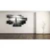 Black and white mural paintings of New York