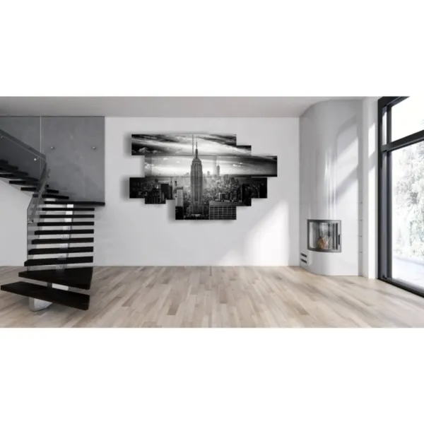 Tableaux pour salon en noir et blanc NYC