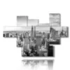 quadro new york bianco e nero panoramica - version: 7 pannelli 173x117cm