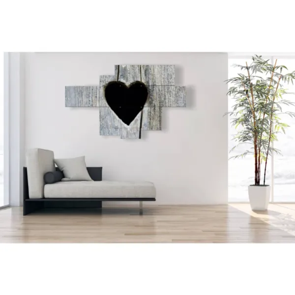 Cuadros corazón negro