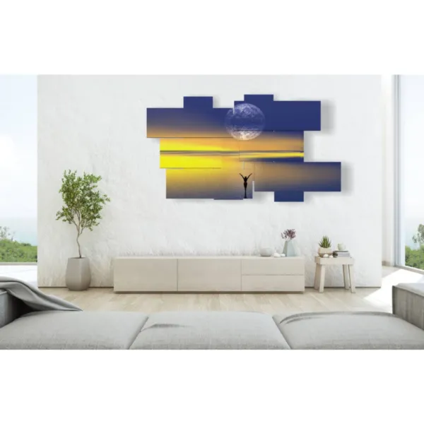 tableaux femme et lune