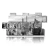 painting new york black and white panoramic - version: 11 pannelli 202x103cm
