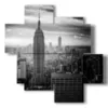 tableaux new york noir et blanc louches - version: 4 pannelli 97x97cm
