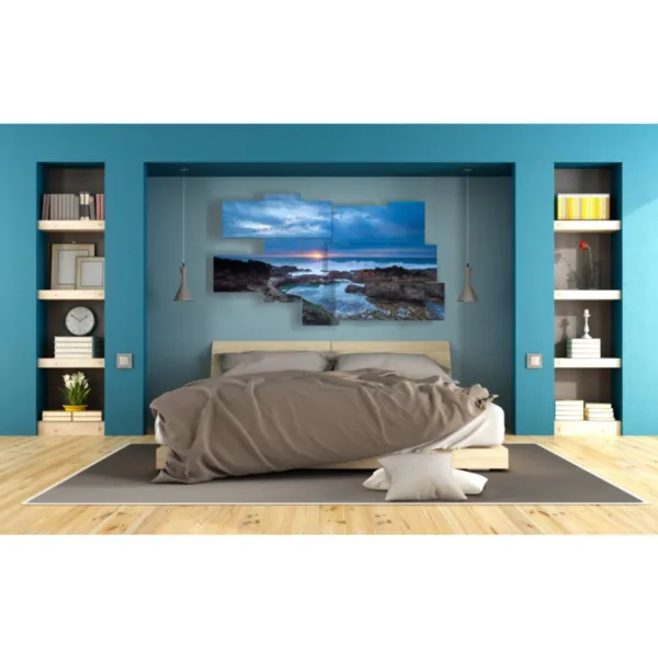 Gemälde mit Meer bei Sonnenuntergang auf Leinwand