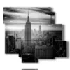 quadri new york bianco e nero ombroso - version: 6 pannelli 113x99cm