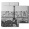 bild von paris panorama schwarz weiss - version: 4 pannelli 91x85cm