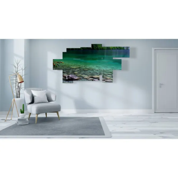 lake-themed decoration for a picture frame