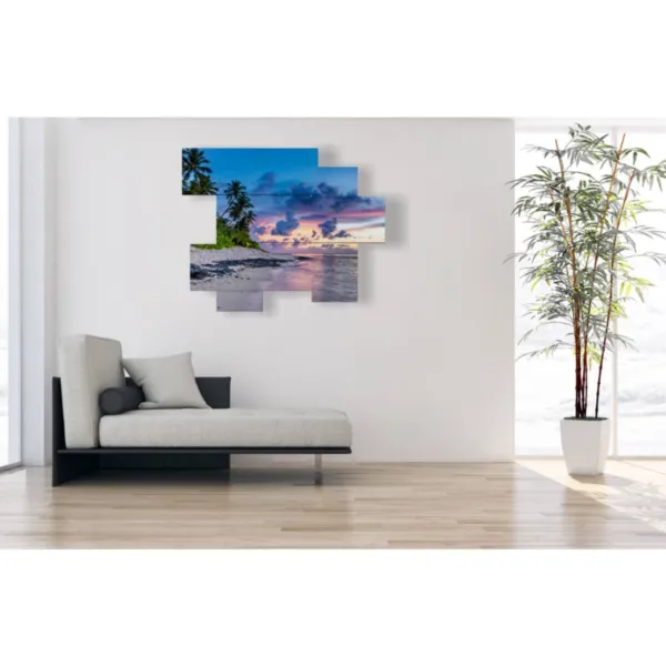 décoration avec des tableaux de mer et de ciel