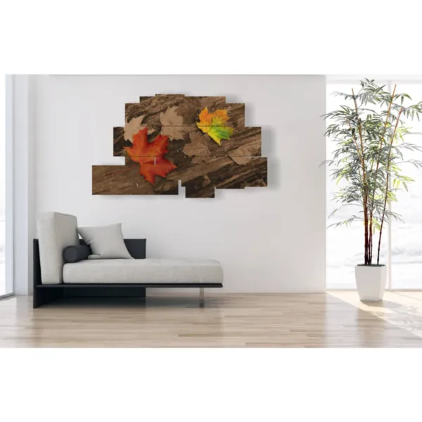 Autumn paintings with leaves