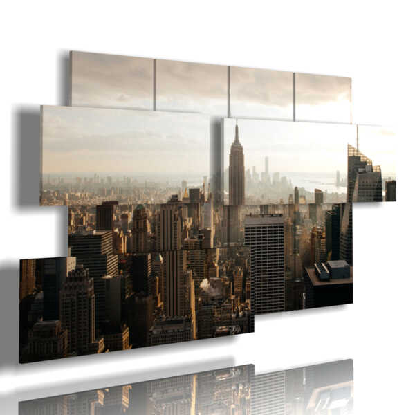 Quadro Moderno NAPOLI Città Skyline - Stampa su Tela