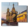 painting with photos of st petersburg churches - version: 4 pannelli 91x85cm