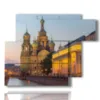 tableau avec photos d eglises saint petersbourg - version: 6 pannelli 122x96cm