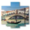 plaza del puente de rialto de venecia - version: 5 pannelli 89x85cm