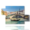 plaza del puente de rialto de venecia - version: 5 pannelli 128x85cm