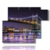 new york abstract paintings in night lights - version: 6 pannelli 122x96cm