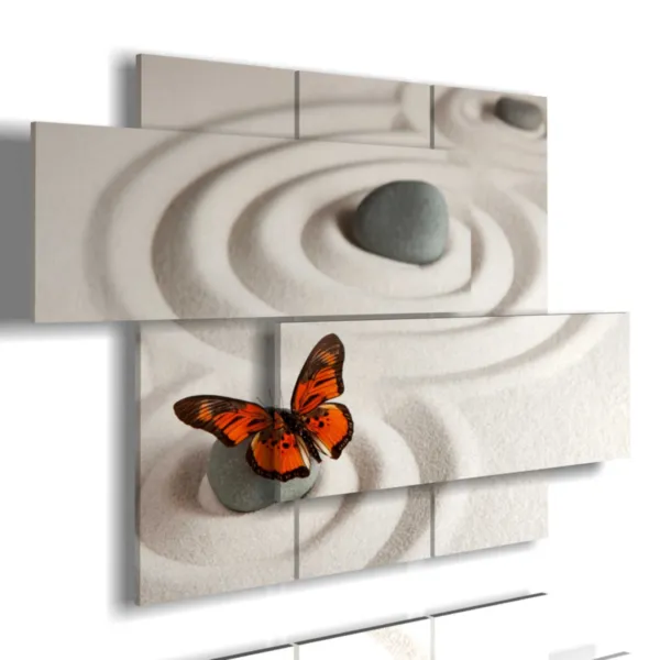 cuadros mariposas rojas